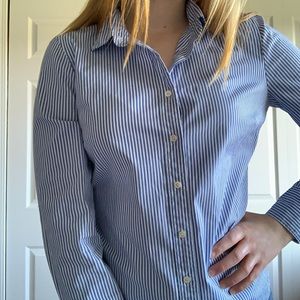 J. Crew Pinstriped Button up tailored shirt